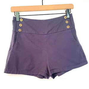 Lucca Couture High Rise Button Shorts